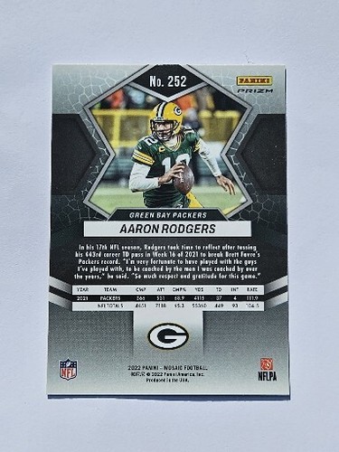 Aaron Rodgers 2022 Panini Mosaic RED SPARKLE SP Prizm / Packers - Picture 2 of 2