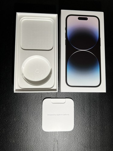 iPhone 14 Pro BOX ONLY 128 GB Space Black Empty Authentic Apple Product - Photo 8 sur 9