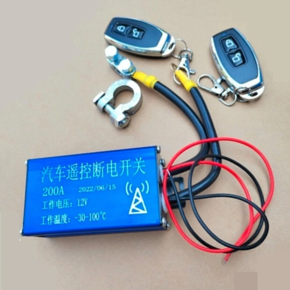 Car Battery Disconnect Isolator Switch Wireless Remote Control Power Cut Off Kit - Image 2 of 4