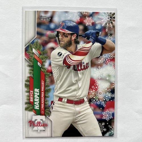 2020 Topps Holiday #HW190 Bryce Harper SSSP Candy Cane Variation 473 Super Rare