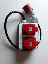 32amp 3-phase  plug to twin 32amp dist.box