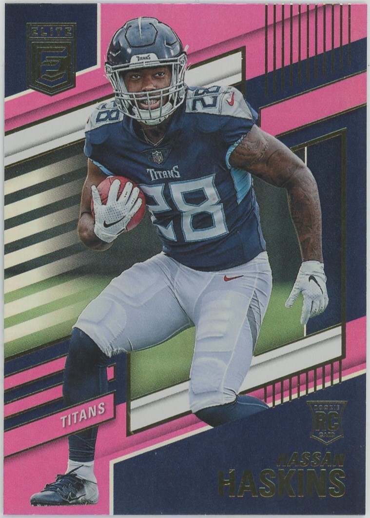 2022 Donruss Elite Hassan Haskins Rookie Pink Parallel Titans RC #117