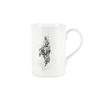 Assiniboine Warrior Becher - Cowboys & Einheimische Knochen China Tasse Tee/Kaffee Geschenk