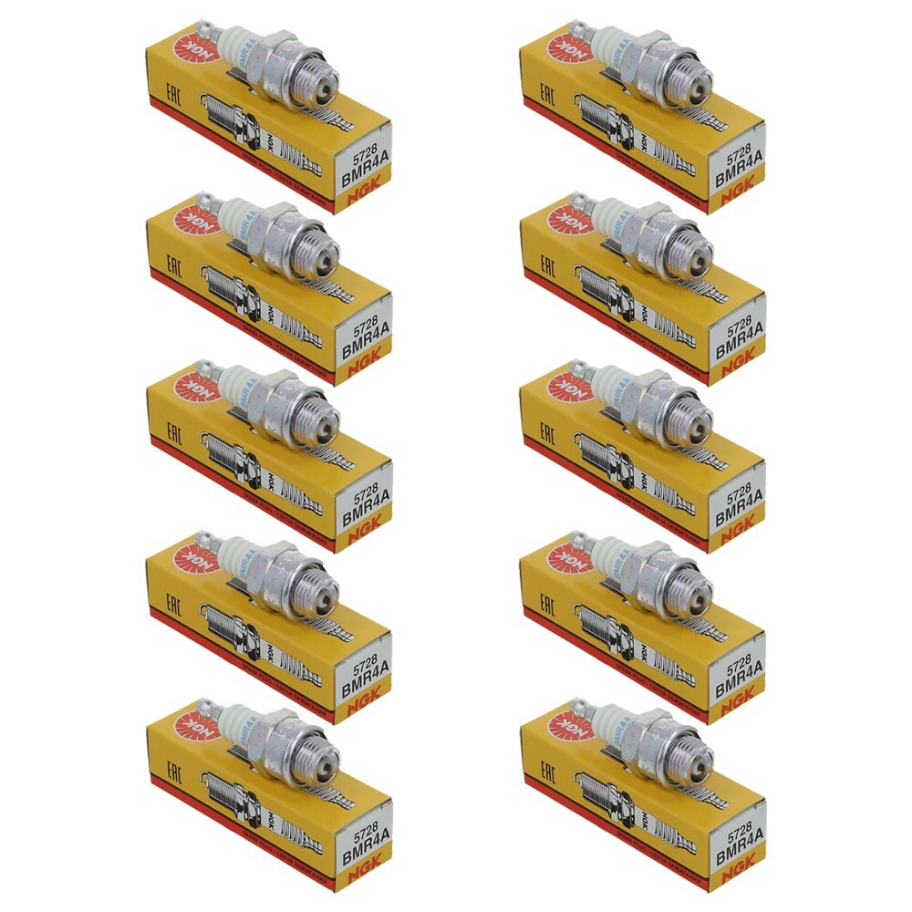 Genuine OEM NGK BMR4A 5728 Spark Plug Honda 98073-54744 - 10 PACK
