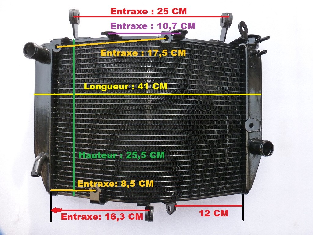 Radiateur R6 résistant aux fuites pour réparer le système thermique Yamaha 5SL et R6S