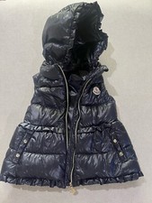 Moncler Puffer Goose Down Vest 2Y Girl Navy