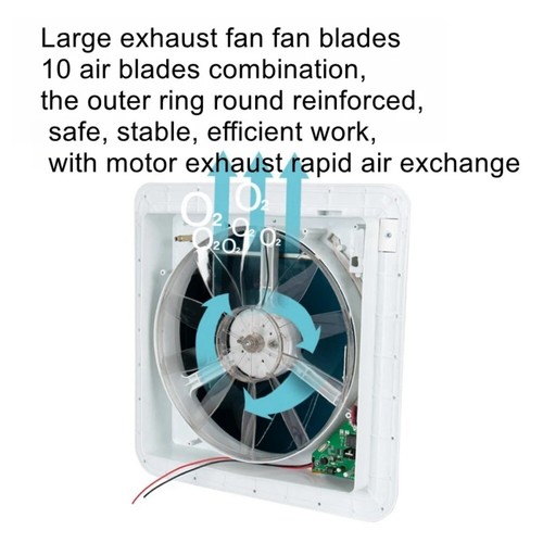 RV Ventilation Fan 12V/24V 340*340 Bidirectional Car Roof Conversion Ventilation - Picture 2 of 9
