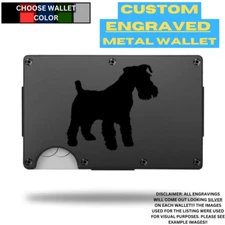 TERRIER - CUSTOM LASER ENGRAVING - THIN METAL - RFID BLOCK