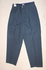 32x30 90s TOMMY HILFIGER Cart Pants Plaid Chino Vintage