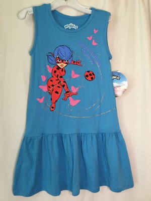New Ladybug Dress Girls Blue soft Many sizes
