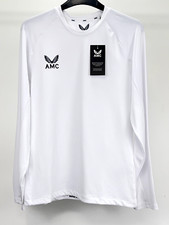 Image of Castore Amc Long Sleeve Performance Womens T Shirts UK Size 10, Small, White,New