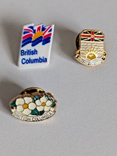 British Columbia Tie Lapel Pin Badge set x3