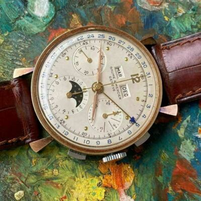 Baume & Mercier  ultrarare triple calendar moonphase Valjoux 88 Polex 4768 style