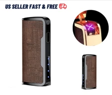 Dual Arc Plasma Electric Lighter USB Rechargeable (leather)