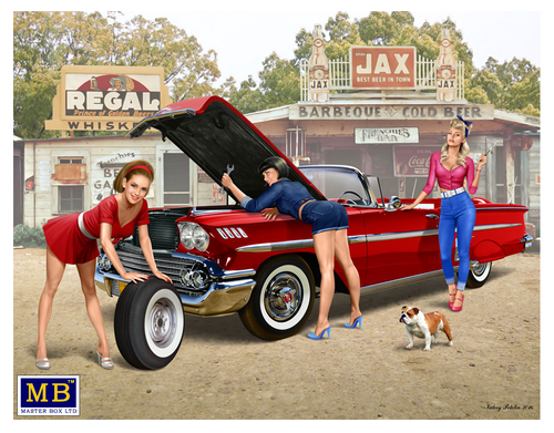 Master Box MB24015, A Short Stop:Diorama Kit 1 of 3.Pin Up Series.Scale 1:24.NEW - Picture 2 of 6