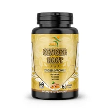 Ginger Root Powder 60 Capsules (Zingiber officinale) All Organic USA