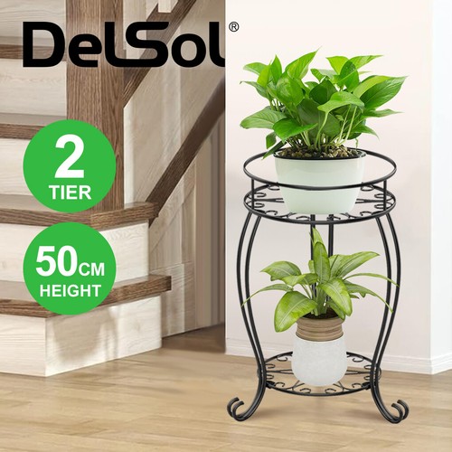 DelSol Plant Stand Metal Flower Pots Holder Display Rack Corner Indoor Outdoor - Picture 17 of 51