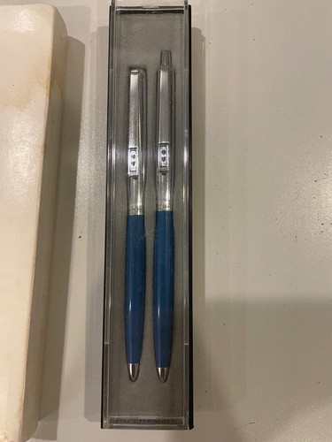 Paper Mate Profil Blau & Chrom Kugelschreiber & 0,9 Bleistift Set Neu im Karton bb