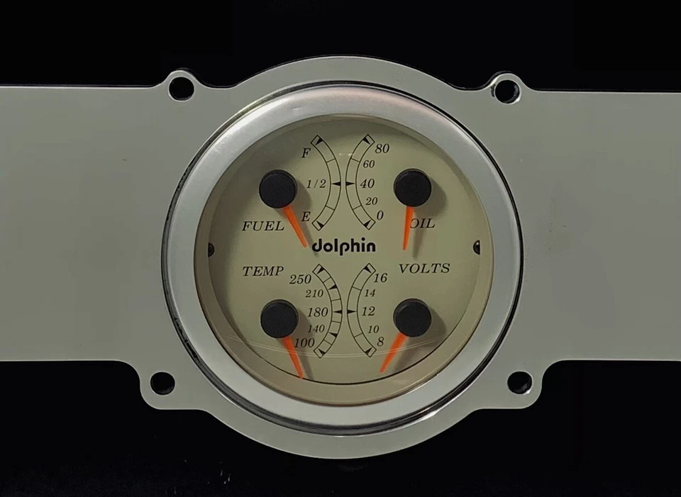 1962 1963 Ford Fairlane 3 Gauge GPS Dash Panel Set Quad Style Tan - Image 3 of 4