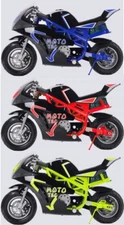 MotoTec Gas Pocket Bike GT 49cc 2-Stroke, Cap.170# Age:13+ 