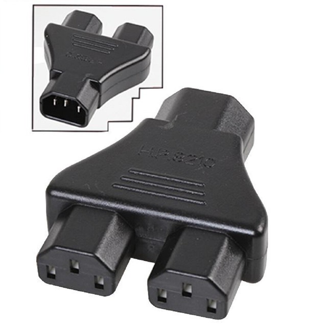 IEC Power Y Split Splitter C14 2 X C13 Kettle Lead Adaptor 3 Way PC PSU for sale online eBay