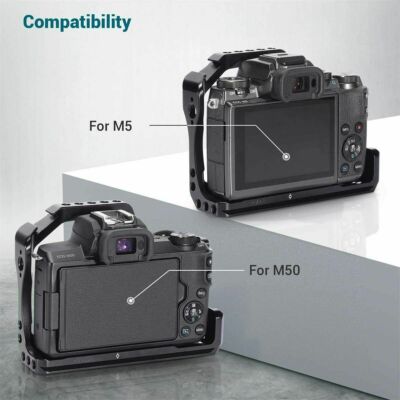 SmallRig Cage M50 II Pour Canon M50 / M50 Mark II / M5 – Protection, Poignée Ergonomique, Multi-Montages 1/4" 3/8" NATO ARRI (Version 2168)