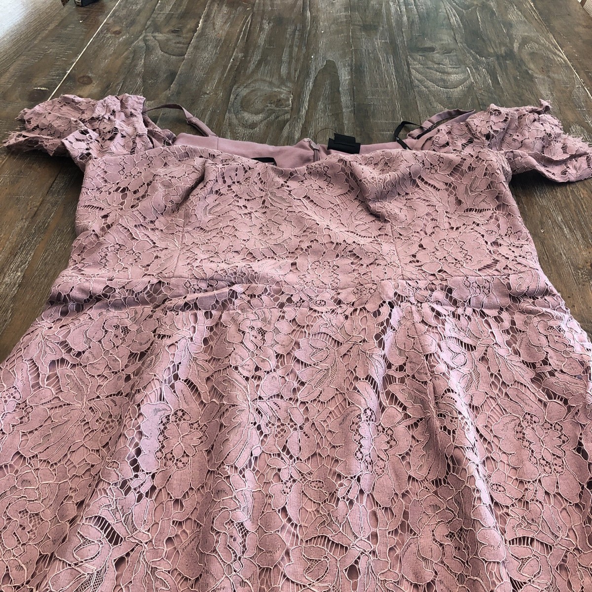 city chic lace whisper dress City Chic Women's Plus Size Lace Whisper Dress - Deep Blush Size 18