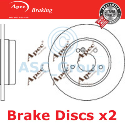 2X Apec Bremsen 290Mm Solide OE Qualität Ersatzbremsen Scheiben (Paar) DSK2043