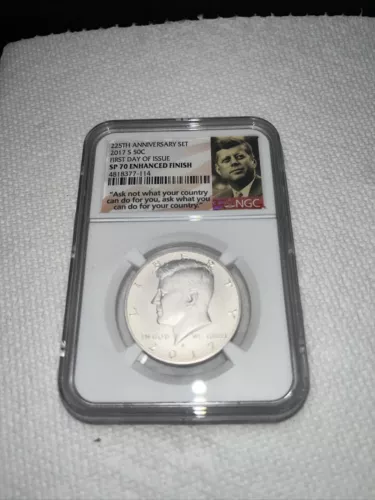 2017 S Kennedy Half Dollar SP70 Enhanced Finish NGC Certified