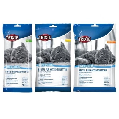Trixie Simple'n'Clean Cat Litter Tray Bags Hygienic M L XL 10pc Disposable Liner