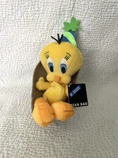 Tweety Bird Plush Bean Bag Birthday Hat 10  Warner Bros Looney Tunes 1998 NWT