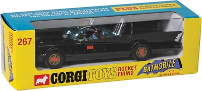 Corgi Diecast Model Cars - RT26701 Batmobile with Batman and Robin