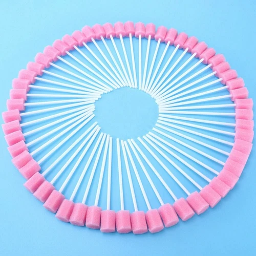 200x Disposable Oral Care Sponge Swabs Tooth Cleaning Mouth Swab With Stick - Bild 14 von 18
