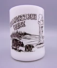 New ListingVintage Federal Brand Yellowstone Park "Old Faithful" Milk Glass Mug Cup 1967