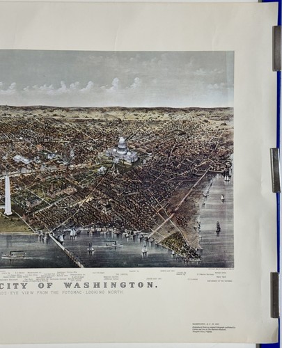 Original Vintage Poster THE CITY OF WASHINGTON IN 1892 Map 1980s Printing - Picture 3 of 3