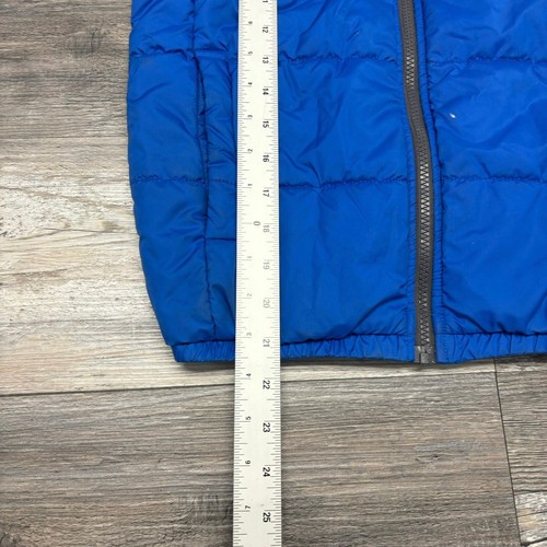 The North Face Blue Black Boys Medium Insulated Quilted Puffer Jacket Gorpcore - Picture 10 of 11