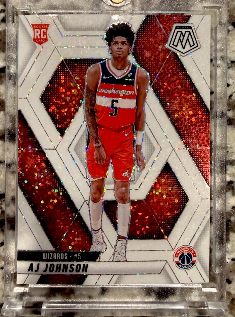 2024 Panini Mosaic - White Sparkle Prizm AJ Johnson #215 RC SSP