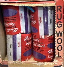 Vintage Bucilla Rug Wool Pre-Cut 100 Wool Purple 16 Packs NOS 320 Pc Each