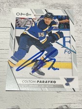 Colton Parayko Signed Card OPC O-PEE-CHEE JSA COA IP Auto St. Louis Blues a