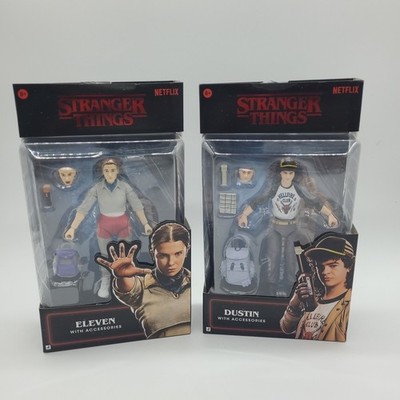 Lot Of 2 Netflix Series Stranger Things Action Figures Eleven & Dustin 6 inch