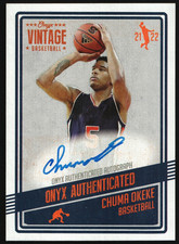 Chuma Okeke 2021-22 Onyx Vintage Blue Ink Auto Rookie Magic Real Madrid R1G:116