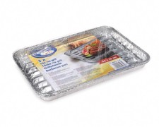 Alu-Grillpfannen Grillschalen BBQ 34.4 x 22.4 mehrfach verwendbar