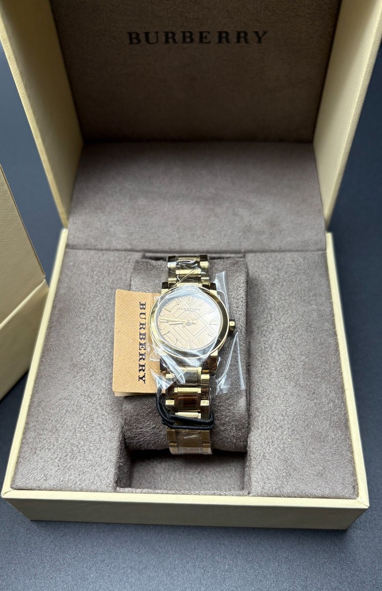 BURBERRY THE CITY BU9227 Gold Women's Watch 26mm | eBay