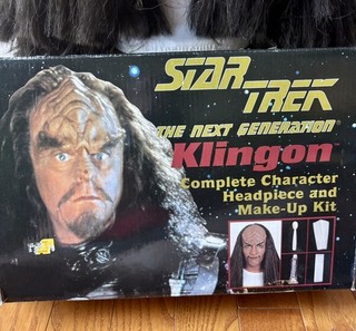 Parrucca copricapo Star Trek TNG Klingon copricapo 1994 NO TRUCCO