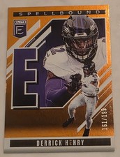 DERRICK HENRY 2025 Panini Donruss Elite Spellbound E Orange /199 #31 Ravens