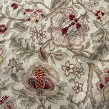 2 Ellis Curtain Regency Euro Pillow Shams 27"X27" Pink Tan White Jacobean