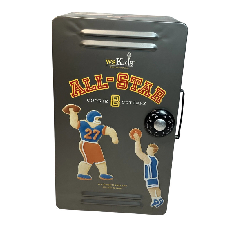 Williams Sonoma All Star Sports Cookie Cutters w/Recipe Set of 8 RARE NIB Y2K