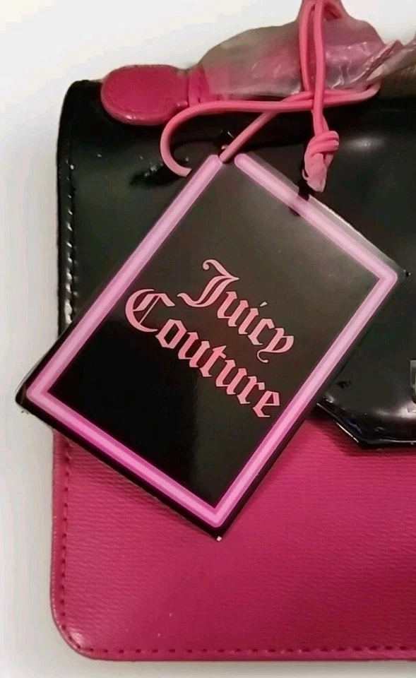 Juicy Couture Rosa Negro Bolso Estuche Cartera Bolso sin asas Pochete Perfume Regalo Foto 2 de 4