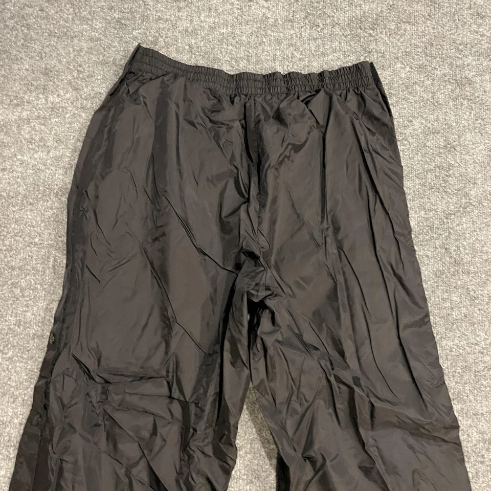 Calça corta-vento masculina grande preta anos 90 vintage olímpica Snap Tear Away Track - Imagem 4 de 4