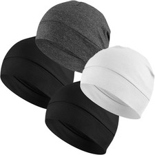 Cotton Skull Caps for Men Women,2-Pack Lightweight Beanie Sleep Hats Breathable